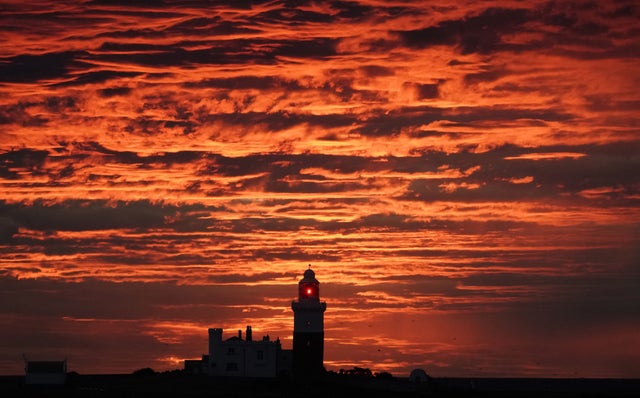 Dawn over Coquet Island, a small island off Amble on the Northumberland coast