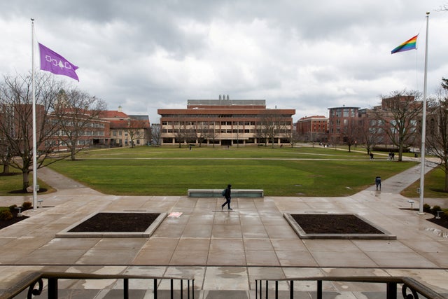 Syracuse University campus is seen almost empty as number of universities are moving all classes to e-learning, due to the coronavirus outbreak