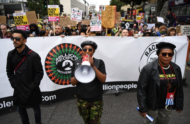 Black Lives Matter protesters march through Notting Hill in London in the first Million People March