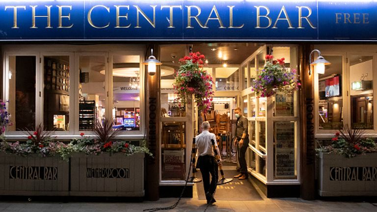 Workers also closed up early at Cardiff's Central Bar