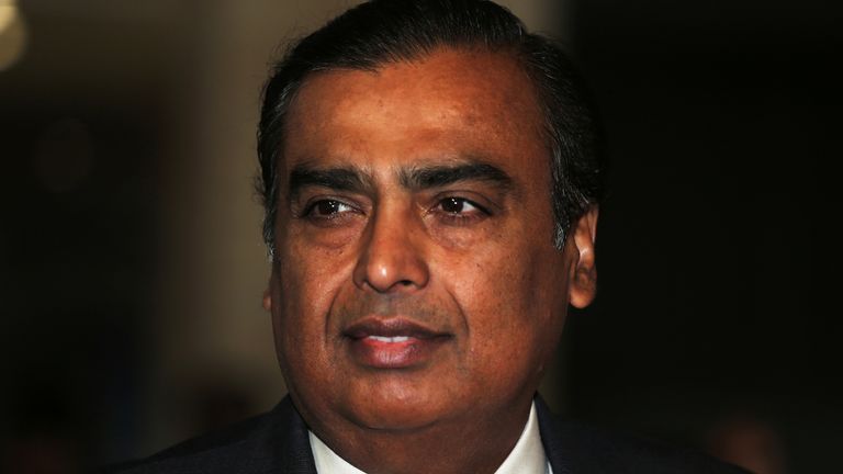 Mukesh Ambani, Chairman and Managing Director of Reliance Industries, arrives to address the company's annual general meeting in Mumbai, India July 5, 2018