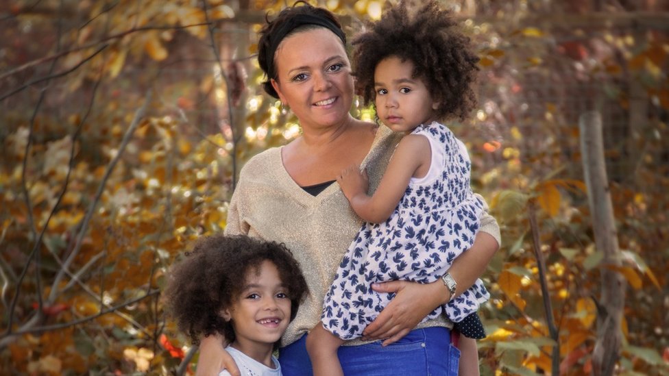 Donia Youssef in St Lucia with her daughters