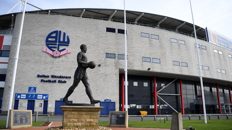 BOLTON, ENGLAND - MARCH 19: General view of the University of Bolton Stadium, home of Bolton Wanderers on March 19, 2020 in Bolton, England. (Photo by Gareth Copley/Getty Images)