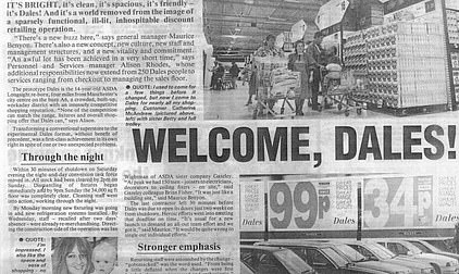 A newspaper article about one of the first ever Asda stores