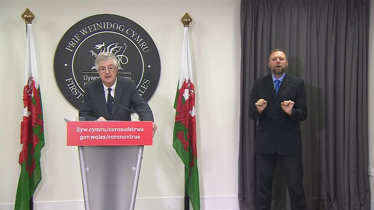 Mark Drakeford has announced a 'fire break' for Wales