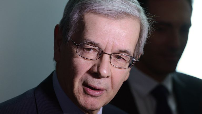 PARIS, FRANCE - MARCH 04: France's nuclear group Areva Chairman of the Board of Directors Philippe Varin after the conference the group's 2014 annual results at Areva headquarters at La Defense on March 4, 2015 in Paris, France. The country's main reactor manufacturer, Areva, reported a loss for 2014 of 4.8 billion euros. (Photo by Frederic Stevens/Getty Images)