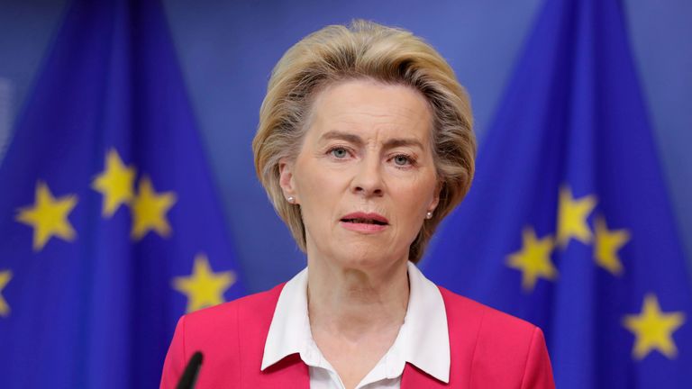 EU Commission president Ursula von der Leyen said the PM had 'failed' to heed her warning